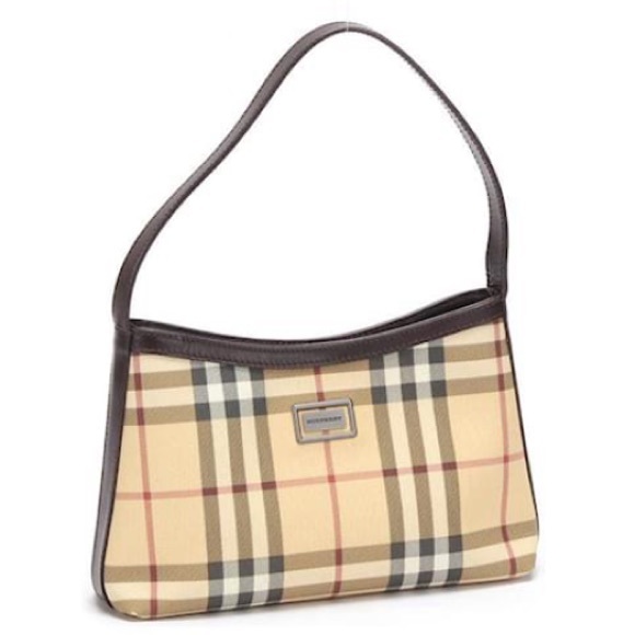 Burberry Handbags - Burberry handbag plaid check baguette bag